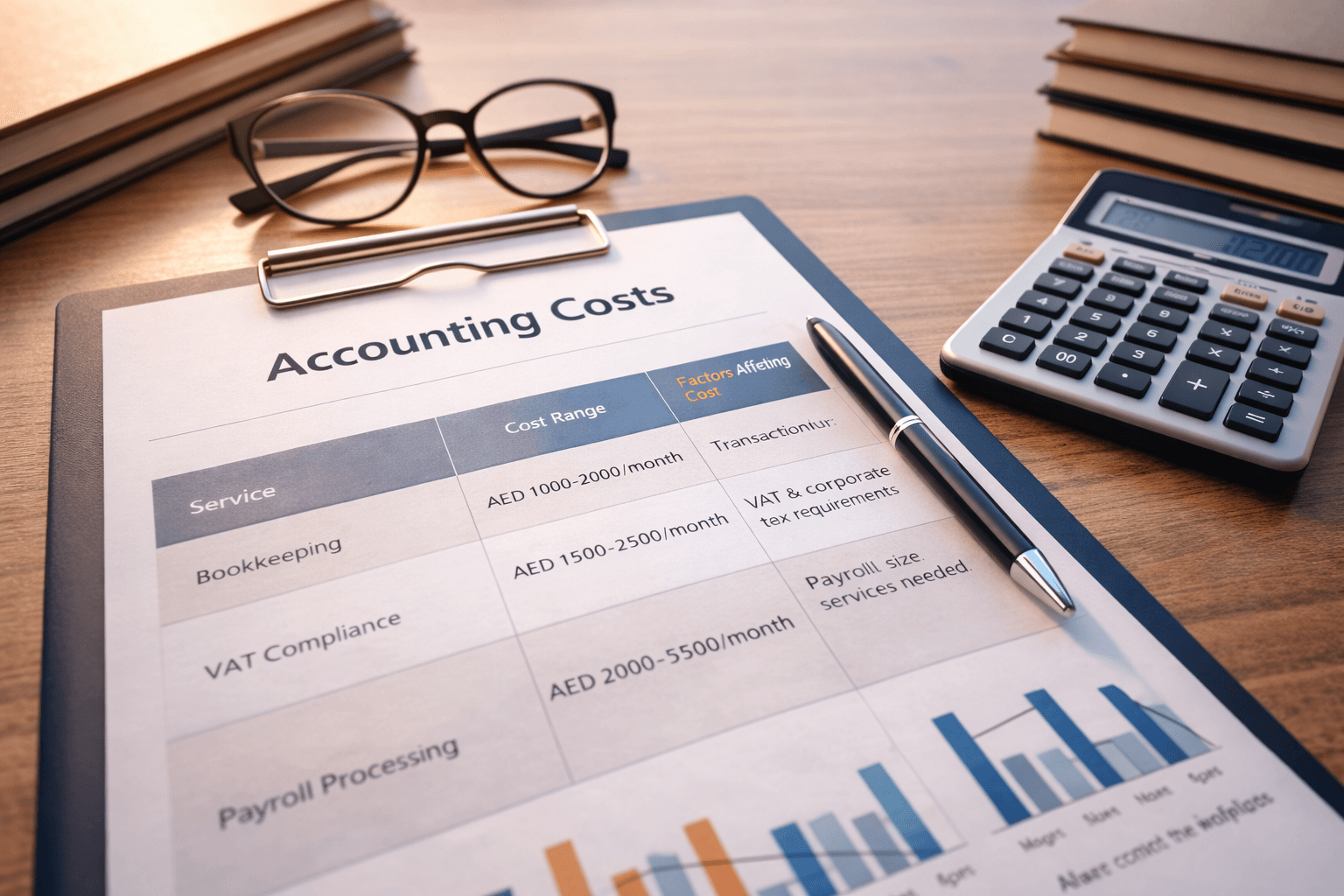 Accountig costs in dubai